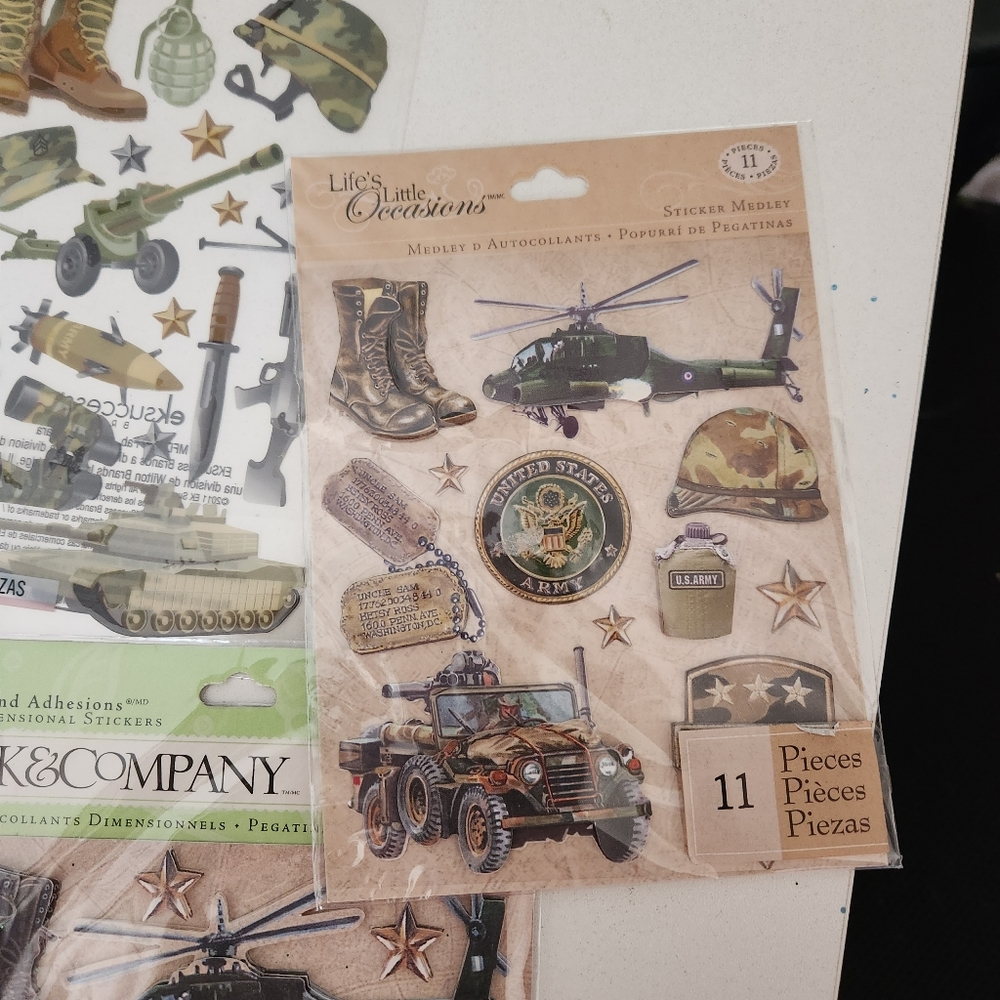5/20$ ARMY 6 scrapbooking sticker bundle - Picture 3 of 6